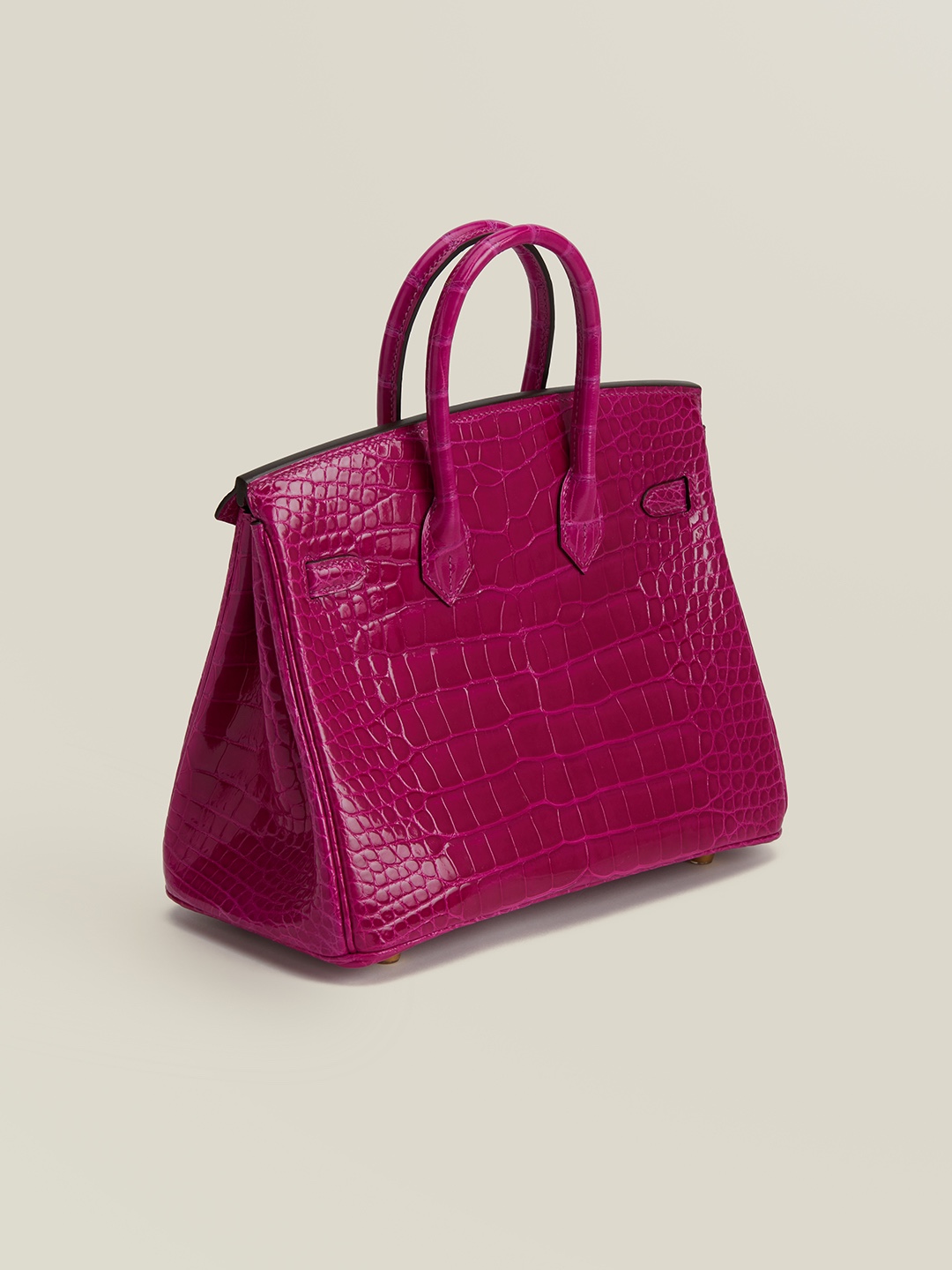 Hermes Birkin 25CM Handmade Bag In Anemone Crocodile Niloticus Shiny Skin